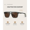 image:imageWearMe Pro WMP Eyewear  Mens Polarized Bold Geometric Flat Top Key Hole Design Acetate Frame SunglassesCrystal Stone Blue  Brown Lens