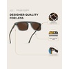 image:imageWearMe Pro WMP Eyewear  Mens Polarized Bold Geometric Flat Top Key Hole Design Acetate Frame SunglassesCrystal Stone Blue  Brown Lens