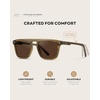 image:imageWearMe Pro WMP Eyewear  Mens Polarized Bold Geometric Flat Top Key Hole Design Acetate Frame SunglassesCrystal Verde Frame  Brown Lens