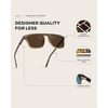 image:imageWearMe Pro WMP Eyewear  Mens Polarized Bold Geometric Flat Top Key Hole Design Acetate Frame SunglassesCrystal Verde Frame  Brown Lens