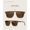 image:imageWearMe Pro WMP Eyewear  Mens Polarized Bold Geometric Flat Top Key Hole Design Acetate Frame SunglassesCrystal Verde Frame  Brown Lens