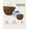 image:imageWearMe Pro WMP Eyewear  Mens Polarized Bold Geometric Flat Top Key Hole Design Acetate Frame SunglassesCrystal Verde Frame  Brown Lens