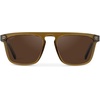 image:imageWearMe Pro WMP Eyewear  Mens Polarized Bold Geometric Flat Top Key Hole Design Acetate Frame SunglassesCrystal Verde Frame  Brown Lens
