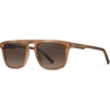 image:imageWearMe Pro WMP Eyewear  Mens Polarized Bold Geometric Flat Top Key Hole Design Acetate Frame SunglassesFrosted Brown Frame  Brown Gradient Lens