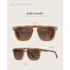 image:imageWearMe Pro WMP Eyewear  Mens Polarized Bold Geometric Flat Top Key Hole Design Acetate Frame SunglassesFrosted Brown Frame  Brown Gradient Lens
