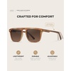 image:imageWearMe Pro WMP Eyewear  Mens Polarized Bold Geometric Flat Top Key Hole Design Acetate Frame SunglassesFrosted Brown Frame  Brown Gradient Lens