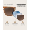 image:imageWearMe Pro WMP Eyewear  Mens Polarized Bold Geometric Flat Top Key Hole Design Acetate Frame SunglassesFrosted Brown Frame  Brown Gradient Lens
