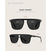 image:imageWearMe Pro WMP Eyewear  Mens Polarized Bold Geometric Flat Top Key Hole Design Acetate Frame SunglassesMatte Black Frame  Black Lens