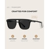 image:imageWearMe Pro WMP Eyewear  Mens Polarized Bold Geometric Flat Top Key Hole Design Acetate Frame SunglassesMatte Black Frame  Black Lens
