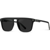 image:imageWearMe Pro WMP Eyewear  Mens Polarized Bold Geometric Flat Top Key Hole Design Acetate Frame SunglassesMatte Black Frame  Black Lens