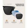 image:imageWearMe Pro WMP Eyewear  Mens Polarized Bold Geometric Flat Top Key Hole Design Acetate Frame SunglassesMatte Black Frame  Black Lens