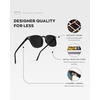 image:imageWearMe Pro WMP Eyewear  Mens Polarized Modern Rounded Square SunglassesBlack Frame  Black Lens