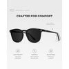 image:imageWearMe Pro WMP Eyewear  Mens Polarized Modern Rounded Square SunglassesBlack Frame  Black Lens