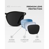 image:imageWearMe Pro WMP Eyewear  Mens Polarized Modern Rounded Square SunglassesBlack Frame  Black Lens