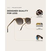 image:imageWearMe Pro WMP Eyewear  Mens Polarized Modern Rounded Square SunglassesCrystal Brown Frame  Brown Gradient Lens