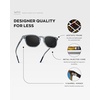 image:imageWearMe Pro WMP Eyewear  Mens Polarized Modern Rounded Square SunglassesCrystal Cadet Grey Frame  Black Lens