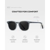 image:imageWearMe Pro WMP Eyewear  Mens Polarized Modern Rounded Square SunglassesCrystal Cadet Grey Frame  Black Lens