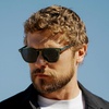 image:imageWearMe Pro WMP Eyewear  Mens Polarized Modern Rounded Square SunglassesEmerald Green Frame  Black Lens