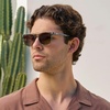 image:imageWearMe Pro WMP Eyewear  Mens Polarized Modern Rounded Square SunglassesSage Green  Brown Gradient Lens