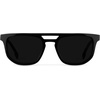 image:imageWearMe Pro WMP Eyewear  Mens Polarized Rectangular Double Bridge Sunglasses FlatTop Frame Modern Minimalist StyleBlack  Triple Black Lens
