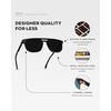 image:imageWearMe Pro WMP Eyewear  Mens Polarized Rectangular Double Bridge Sunglasses FlatTop Frame Modern Minimalist StyleBlack  Triple Black Lens