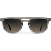 image:imageWearMe Pro WMP Eyewear  Mens Polarized Rectangular Double Bridge Sunglasses FlatTop Frame Modern Minimalist StyleCharcoal Grey  Grey Brown Gradient Lens