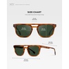 image:imageWearMe Pro WMP Eyewear  Mens Polarized Rectangular Double Bridge Sunglasses FlatTop Frame Modern Minimalist StyleHoney Tortoise  Smoke Green Lens