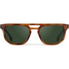 image:imageWearMe Pro WMP Eyewear  Mens Polarized Rectangular Double Bridge Sunglasses FlatTop Frame Modern Minimalist StyleHoney Tortoise  Smoke Green Lens