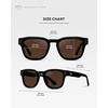 image:imageWearMe Pro WMP Eyewear  Mens Polarized Rectangular Sunglasses Thick Acetate Frame Modern StyleBlack  Dark Brown Lens