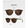 image:imageWearMe Pro WMP Eyewear  Mens Polarized Round Sunglasses Classic Design Keyhole Bridge Metal Rivets VintageInspiredKhaki Green  Dark Brown Lens