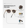 image:imageWearMe Pro WMP Eyewear  Mens Polarized Round Sunglasses Classic Design Keyhole Bridge Metal Rivets VintageInspiredSand Brown  Brown Gradient Lens