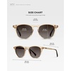 image:imageWearMe Pro WMP Eyewear  Mens Polarized Round Sunglasses Classic Design Keyhole Bridge Metal Rivets VintageInspiredSand Brown  Brown Gradient Lens
