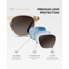 image:imageWearMe Pro WMP Eyewear  Mens Polarized Round Sunglasses Classic Design Keyhole Bridge Metal Rivets VintageInspiredSand Brown  Brown Gradient Lens