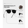 image:imageWearMe Pro WMP Eyewear  Mens Polarized Round Sunglasses RetroInspired Design with Acetate amp Metal FrameBlack  Triple Black Lens