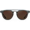 image:imageWearMe Pro WMP Eyewear  Mens Polarized Round Sunglasses RetroInspired Design with Acetate amp Metal FrameStone Blue  Dark Brown Lens