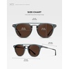 image:imageWearMe Pro WMP Eyewear  Mens Polarized Round Sunglasses RetroInspired Design with Acetate amp Metal FrameStone Blue  Dark Brown Lens