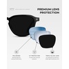 image:imageWearMe Pro WMP Eyewear  Mens Polarized Round Sunglasses Slim Acetate Frame Metal Rivets Keyhole Bridge Retro StyleBlack  Triple Black Lens