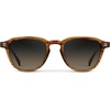 image:imageWearMe Pro WMP Eyewear  Mens Polarized Round Sunglasses Slim Acetate Frame Metal Rivets Keyhole Bridge Retro StyleGolden Brown Grain  Grey Brown Gradient Lens