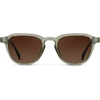 image:imageWearMe Pro WMP Eyewear  Mens Polarized Round Sunglasses Slim Acetate Frame Metal Rivets Keyhole Bridge Retro StylePalm Green  Brown Gold Gradient Lens