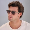 image:imageWearMe Pro WMP Eyewear  Mens Polarized Round Sunglasses Slim Acetate Frame Metal Rivets Keyhole Bridge Retro StylePalm Green  Brown Gold Gradient Lens