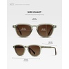 image:imageWearMe Pro WMP Eyewear  Mens Polarized Round Sunglasses Slim Acetate Frame Metal Rivets Keyhole Bridge Retro StylePalm Green  Brown Gold Gradient Lens