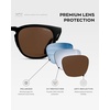 image:imageWearMe Pro WMP Eyewear  Mens Polarized Sport amp Golf Sunglasses Round Frame AntiReflective Lenses NonSlip Nose PadsBlack  Brown Lens
