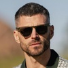 image:imageWearMe Pro WMP Eyewear  Mens Polarized Sport amp Golf Sunglasses Round Frame AntiReflective Lenses NonSlip Nose PadsCrystal Agave Green  Black Lens