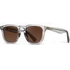 image:imageWearMe Pro WMP Eyewear  Mens Polarized Sport amp Golf Sunglasses Round Frame AntiReflective Lenses NonSlip Nose PadsCrystal Ice Grey  Brown Lens