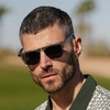 image:imageWearMe Pro WMP Eyewear  Mens Polarized Sport amp Golf Sunglasses Round Frame AntiReflective Lenses NonSlip Nose PadsDenim Blue  Black Lens