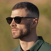 image:imageWearMe Pro WMP Eyewear  Mens Round Performance Golf Sunglasses Polarized AntiReflective Lenses and NonSlip Nose PadsBlack  Black Lens