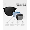image:imageWearMe Pro WMP Eyewear  Mens Round Performance Golf Sunglasses Polarized AntiReflective Lenses and NonSlip Nose PadsBlack  Black Lens