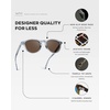 image:imageWearMe Pro WMP Eyewear  Mens Round Performance Golf Sunglasses Polarized AntiReflective Lenses and NonSlip Nose PadsDenim Blue  Brown Lens