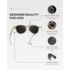 image:imageWearMe Pro WMP Eyewear  Mens Round Performance Golf Sunglasses Polarized AntiReflective Lenses and NonSlip Nose PadsIris Yellow  Black Lens