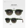 image:imageWearMe Pro WMP Eyewear  Mens Square Polarized Sunglasses Thick Acetate Frame Bold Geometric Shape Retro 60s DesignCrystal Agave Green  Grey Brown Gradient Lens